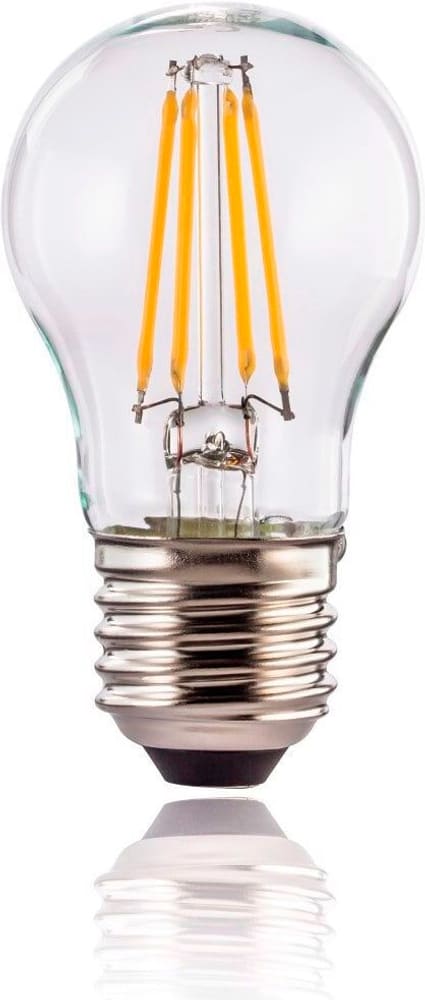 Filamento LED, E27, 470lm sostituisce 40W, lampada a goccia, bianco caldo, chiaro Lampadina Xavax 785300174710 N. figura 1