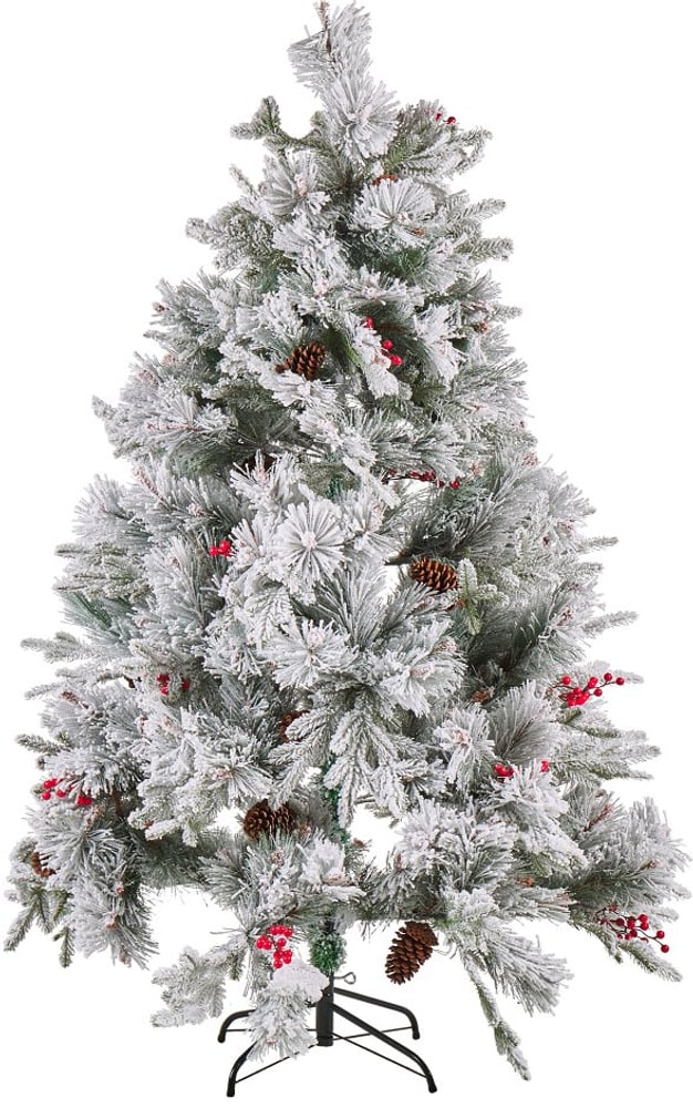 Künstlicher Weihnachtsbaum schneebedeckt 180 cm weiss MASALA Kunstbaum Beliani 659197200000 Bild Nr. 1