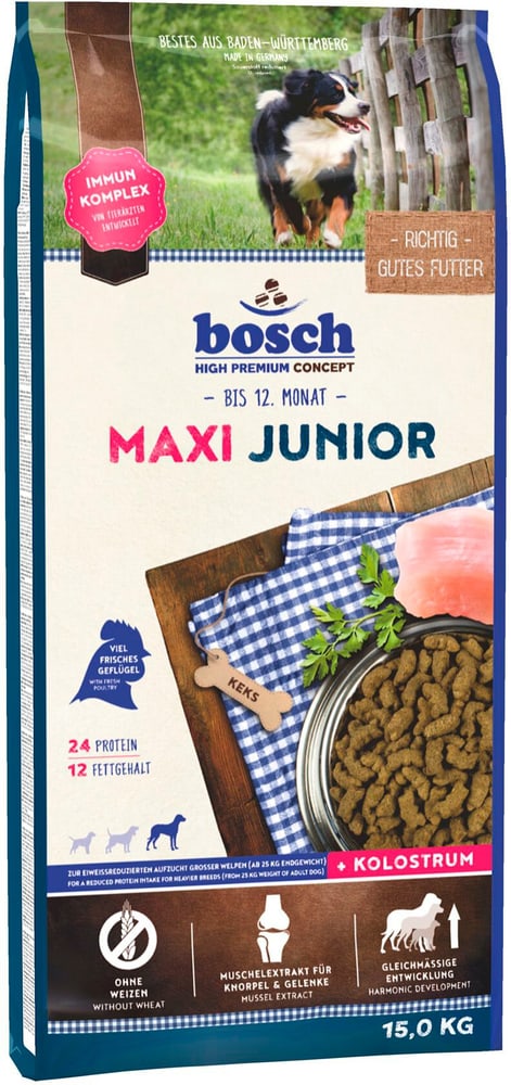 Maxi Junior 15 kg Aliments secs bosch HPC 669700101594 Photo no. 1