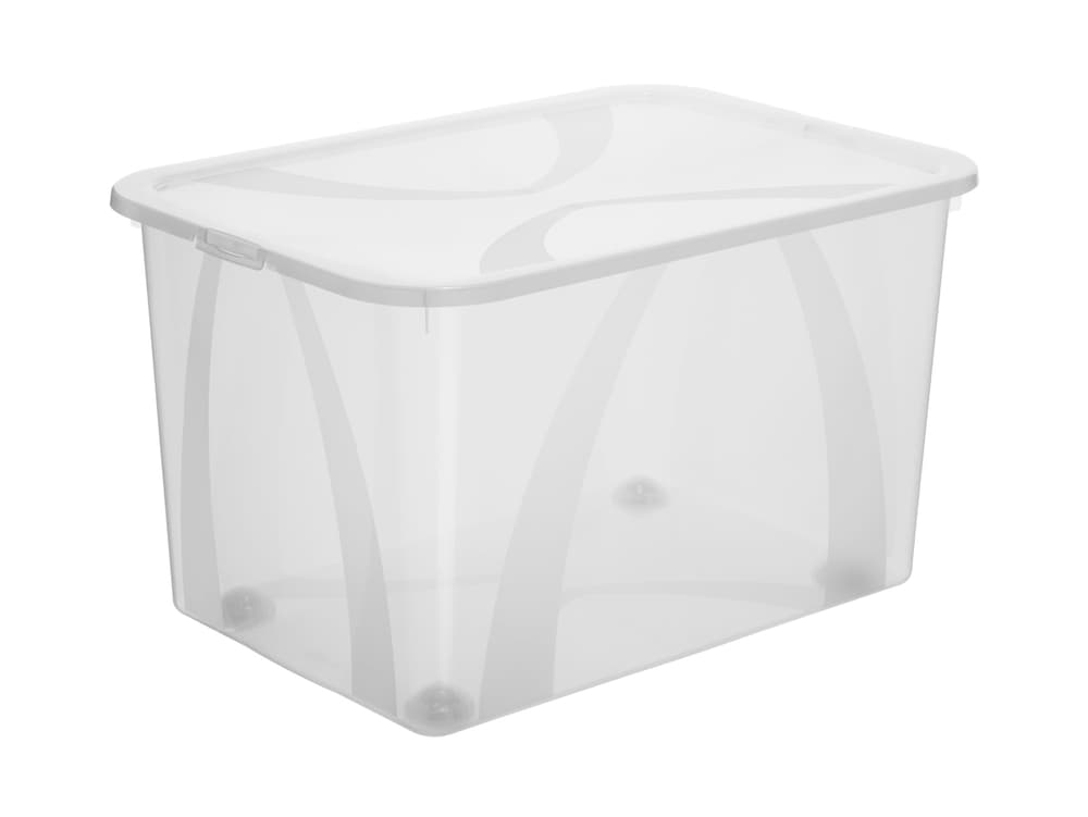 Arco Aufbewahrungsbox 50l mit Deckel und Rollen, Kunststoff (PP) BPA-frei, transparent Aufbewahrungsbox Rotho 603630700000 Grösse L: 565.0 mm x B: 381.0 mm x H: 337.0 mm Farbe Transparent Bild Nr. 1