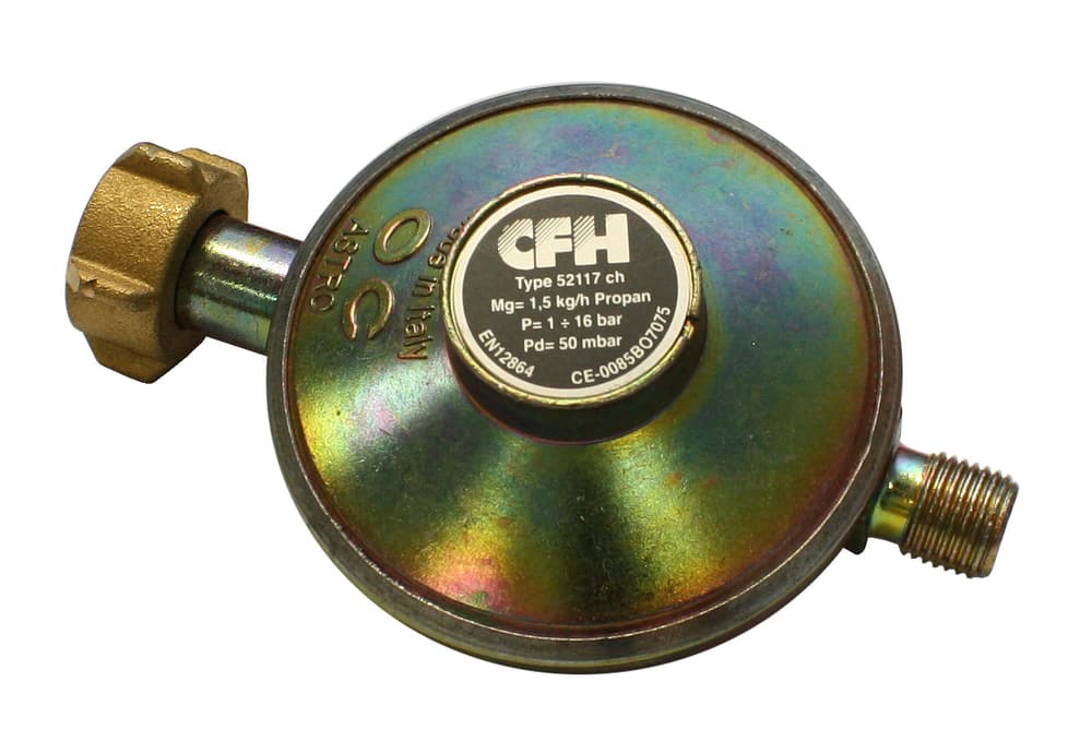 Riduttore di pressione 50 mbar 1/4” sin. dr 117 Riduttore di pressione e protezione antirottura dei tubi Cfh 611706500000 N. figura 1