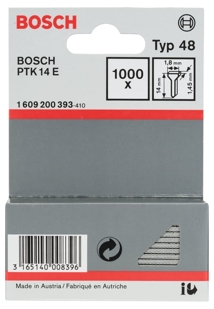 Typ 48, Ø 1.8mm Tackernägel Bosch 617102300000 Bild Nr. 1