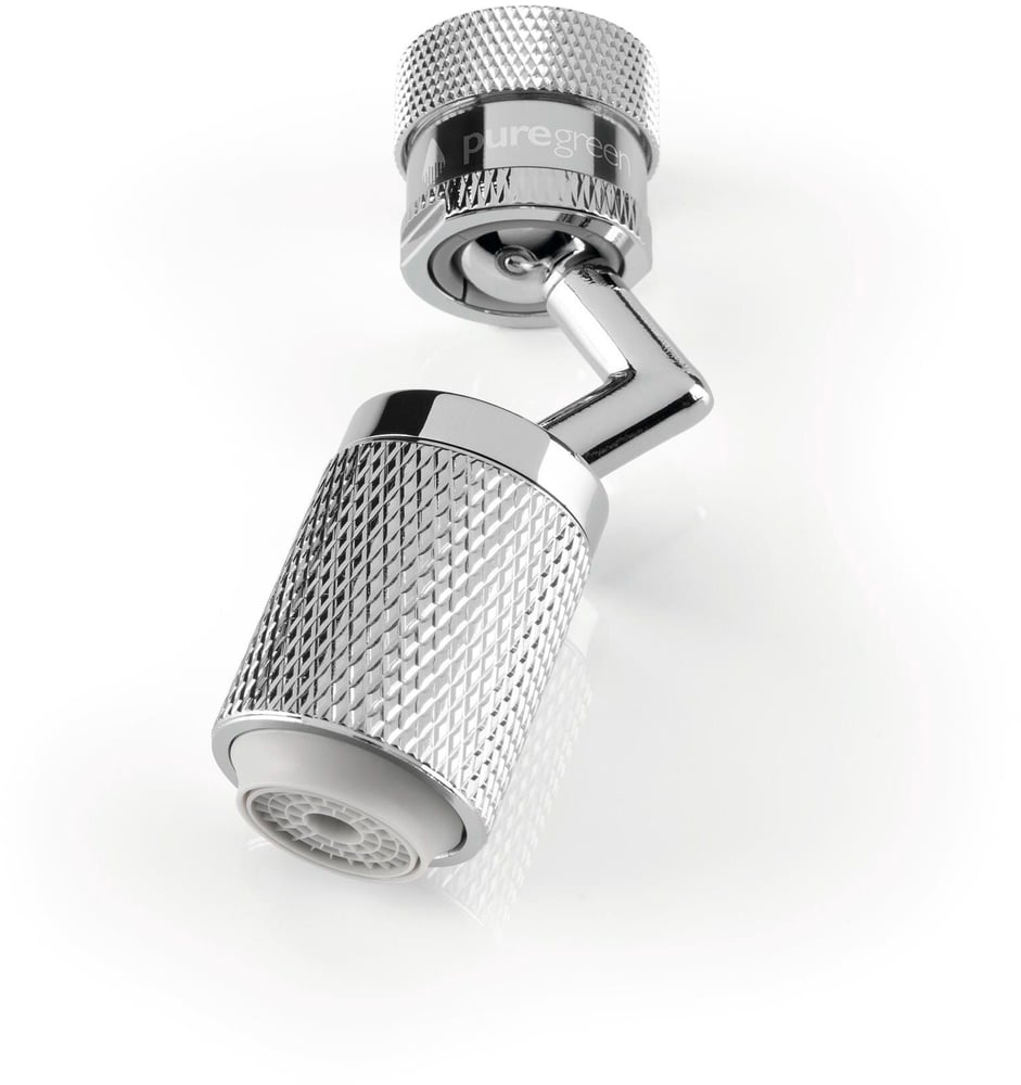 Aeratore per rubinetti da 24 mm in acciaio inox con snodo Aeratore puregreen 785302425040 N. figura 1