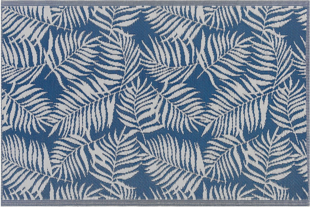 Tapis extérieur bleu au motif feuilles de palmier 120 x 180 cm KOTA Tapis de plein air Beliani 759194100000 Photo no. 1
