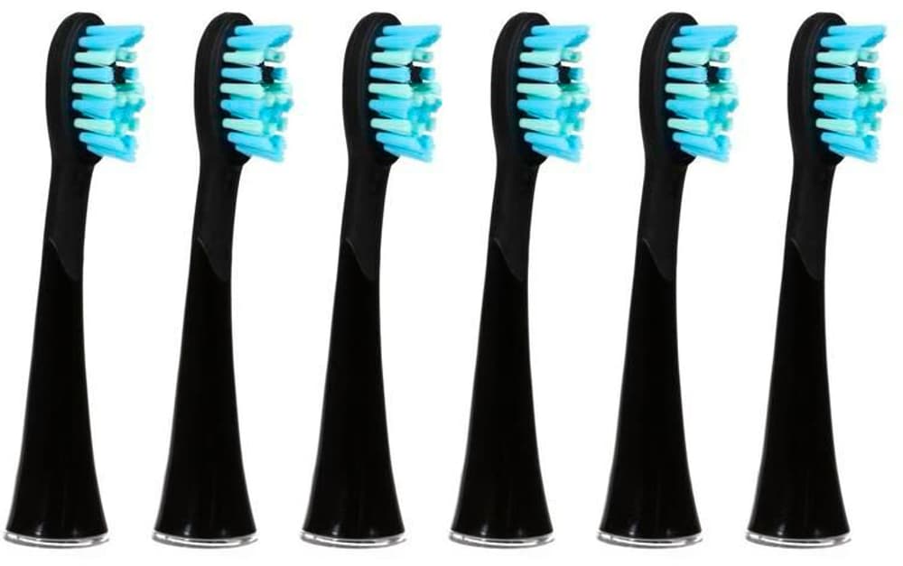 Shine Bright Extra Clean Nero, 6 pezzi Testina per spazzolino da denti Ailoria 785300162810 N. figura 1