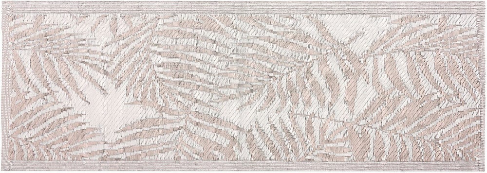 Outdoor Teppich beige 60 x 105 cm Palmenmuster Läufer KOTA Outdoorteppich Beliani 759191200000 Bild Nr. 1