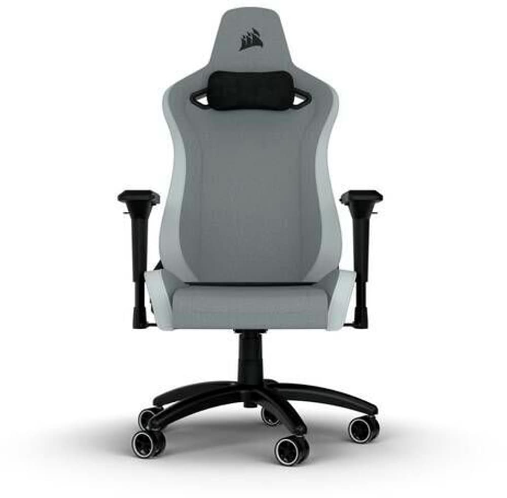 TC200 Fabric Gaming Chair - Standard Fit, Light Grey/White Chaise de gaming Corsair 785302413047 Photo no. 1