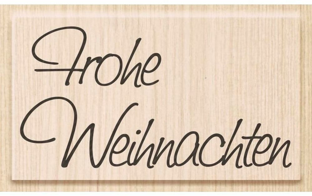 Stempel Frohe Weihnachten Motivgrössee: 7 x 3.8 cm Stempel Heyda 785302444371 Bild Nr. 1