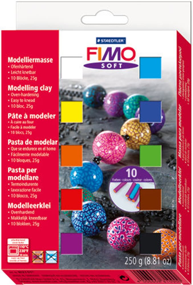 Soft Soft kit 10 couleurs Pâte à modeler Fimo 664505000000 Photo no. 1