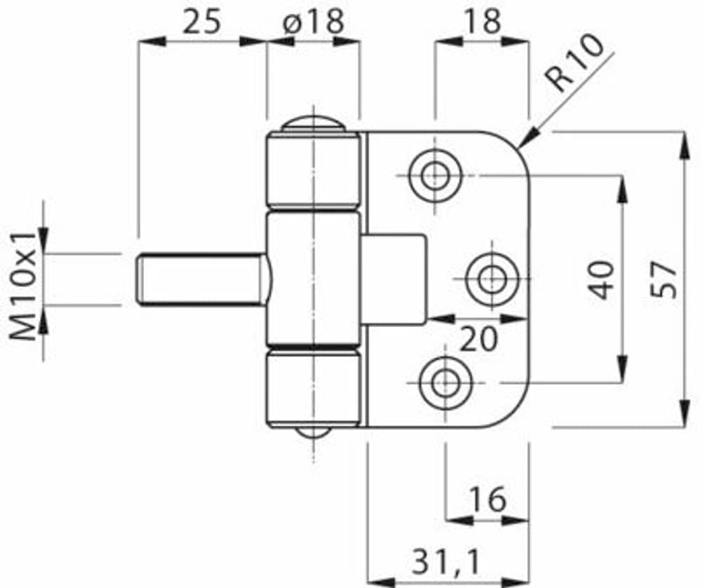 HERKULA-Stahlzargenbänder Modell HES Scharnier anuba 669700124253 Bild Nr. 1