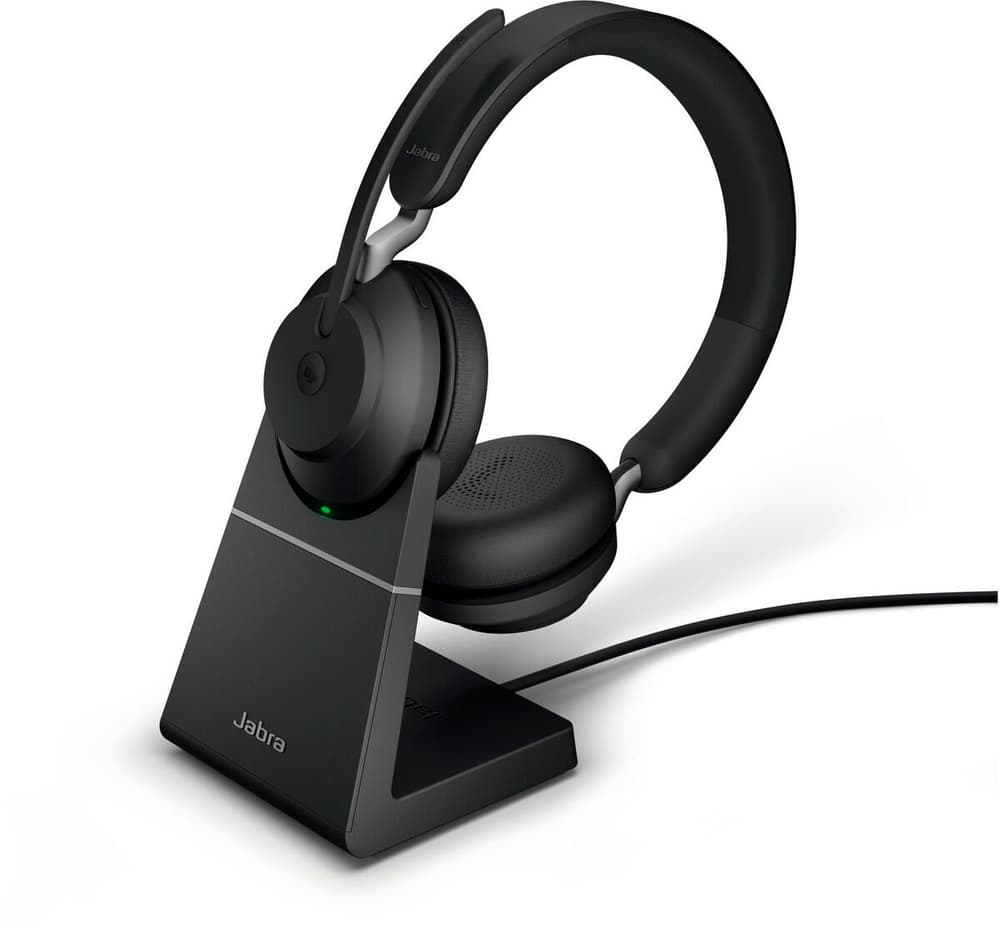 Evolve2 65 Duo MS nero, USB-C, inclusa stazione di ricarica Headset office Jabra 785300196886 N. figura 1