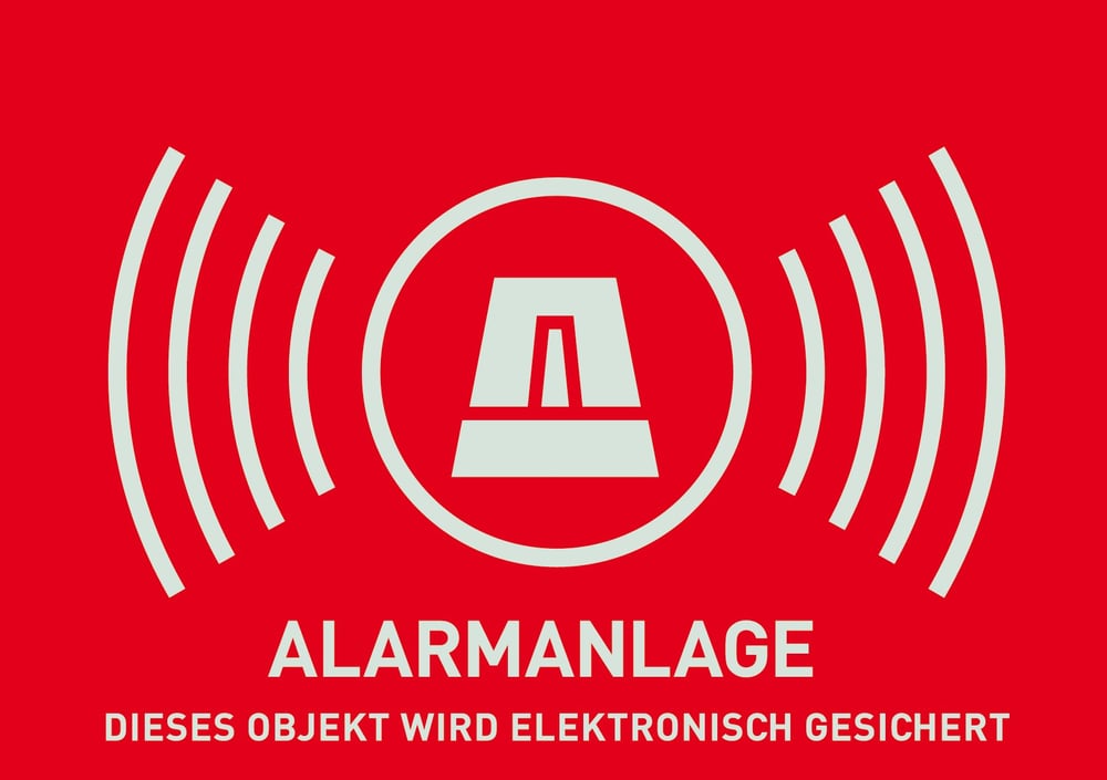Autocollant télésurveillance (allemand) Accessoire d'alarme Abus 614130800000 Photo no. 1