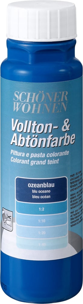 Vollton- & Abtönfarbe Vollton- und Abtönfarbe Schöner Wohnen 660901200000 Farbe Ozeanblau Inhalt 250.0 ml Bild Nr. 1