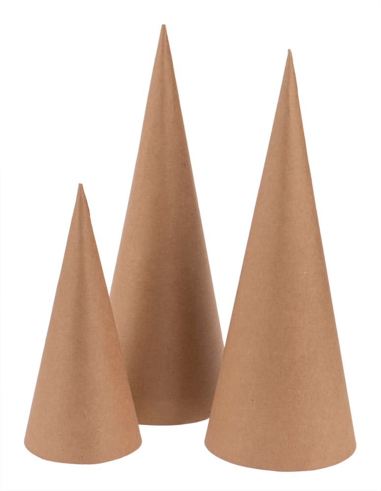 Set di coni in cartone da 3 pezzi, 10/18/26 cm Cartapesta 668378400000 N. figura 1