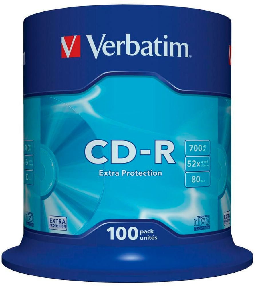 CD-R 0.7 GB, Spindel (100 Stück) CD Rohlinge Verbatim 785302435952 Bild Nr. 1