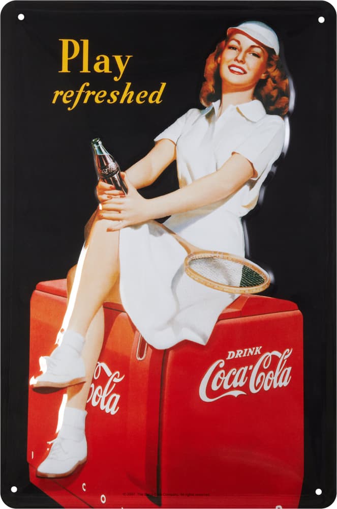 Signe de tôle publicitaire Coca Cola Play Refreshed 605129100000 Photo no. 1