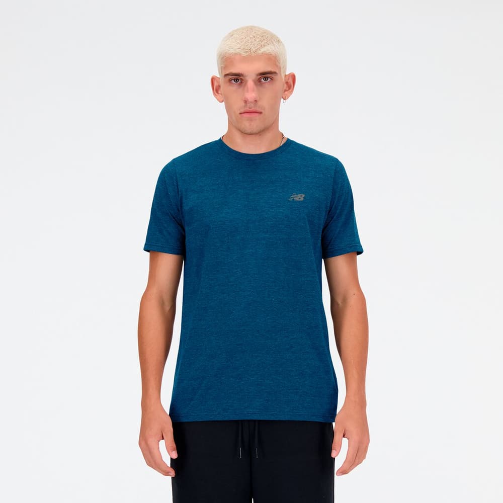 Sport Essentials Heathertech T-Shirt T-shirt New Balance 474188500522 Taille L Couleur bleu foncé Photo no. 1