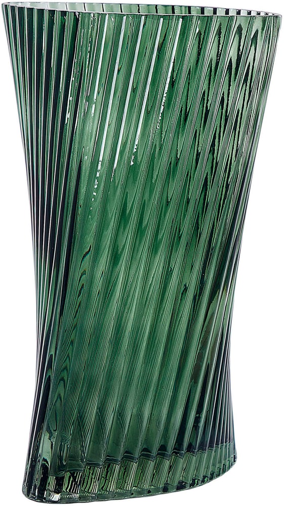 Blumenvase Glas dunkelgrün 26 cm MARPISSA Vase Beliani 674736800000 Bild Nr. 1