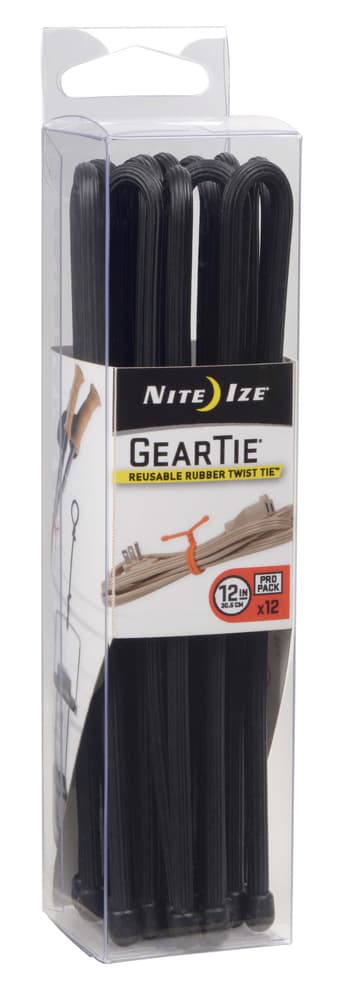GearTie 12'' ProPack noir Attache câbles Nite Ize 612129300000 Photo no. 1
