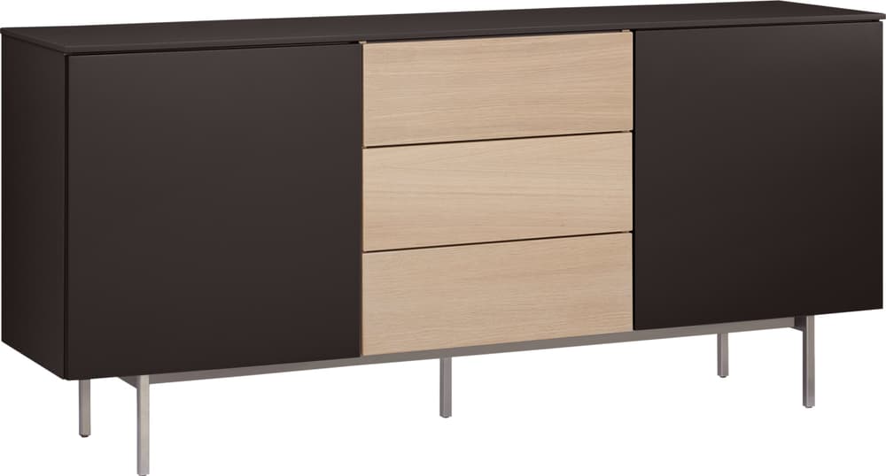 TILL Sideboard TILL Sideboard 400859400000 Dimensions L: 168.0 cm x P: 41.0 cm x H: 77.0 cm Couleur Gris / Marron Photo no. 1
