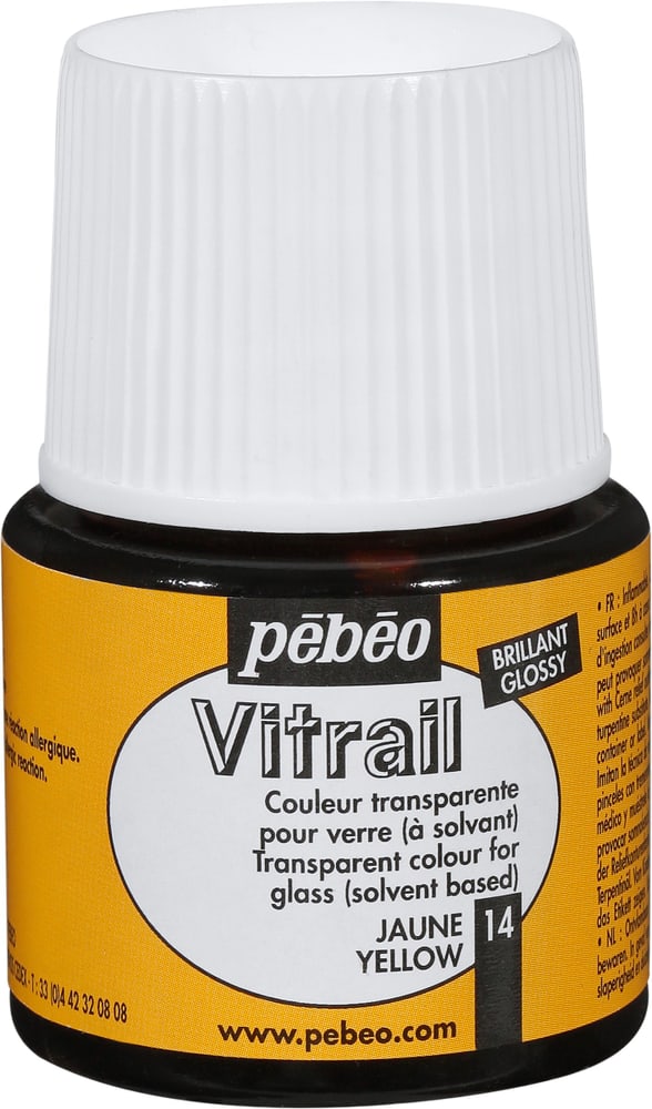Pébéo Vitrail glossy yellow 14 Glasfarbe Pebeo 663506101400 Farbe Gelb Bild Nr. 1