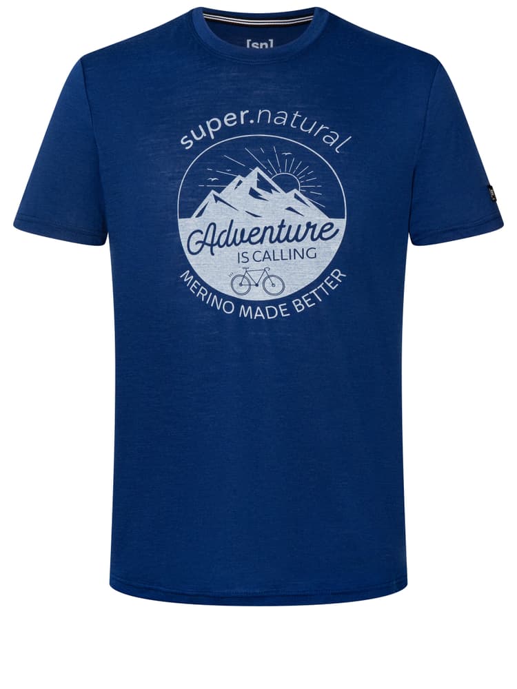 M DISCOVER TEE T-shirt super.natural 468982600522 Taglie L Colore blu scuro N. figura 1