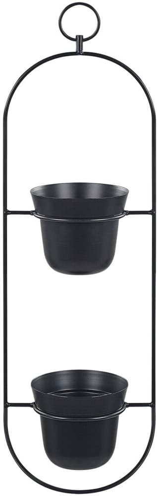 Pot de fleur suspendu en métal 18 x 12 x 62 cm noir AGIOS Pots à suspendre Beliani 759245600000 Photo no. 1