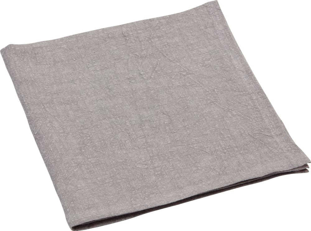 ZAIRO Serviette de table 450786410081 Couleur Gris clair Dimensions L: 45.0 cm x P: 45.0 cm Photo no. 1