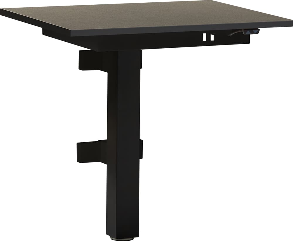 FLEXCUBE Tavolo da parete regolabile in altezza 401928000000 Dimensioni L: 65.0 cm x P: 50.0 cm x A: 62.5 cm Colore Nero N. figura 1