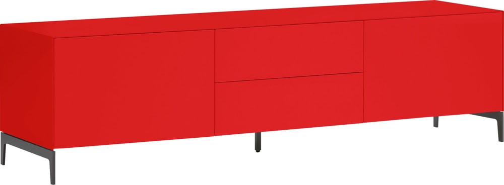 LUX Buffet bas 400851000000 Dimensions L: 180.0 cm x P: 46.0 cm x H: 49.5 cm Couleur Rouge Photo no. 1