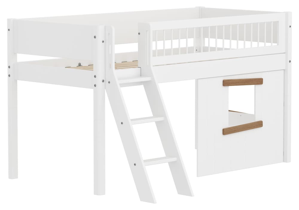 Flexa WHITE Letto semi-alto con casetta sull'albero WHITE Letto semi-alto con casetta sull'albero Flexa 405077800000 N. figura 1
