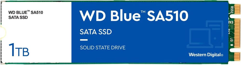 SSD WD Blue SA510 M.2 2280 SATA 1000 GB Interne SSD Western Digital 785300194568 Bild Nr. 1
