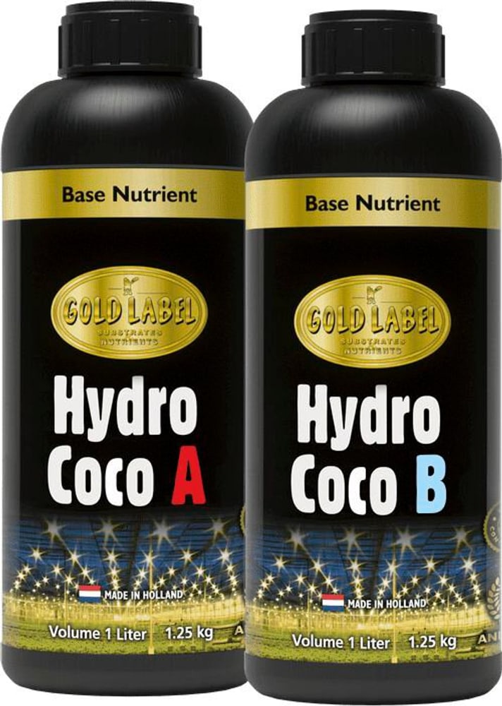 Hydro/Coco A&B 2x1 Liter Flüssigdünger Gold Label 669700104424 Bild Nr. 1