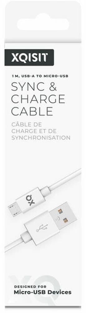 Charge & Sync microUSB 2.0 to USB A-Black Câble de recharge XQISIT 798800101505 Photo no. 1