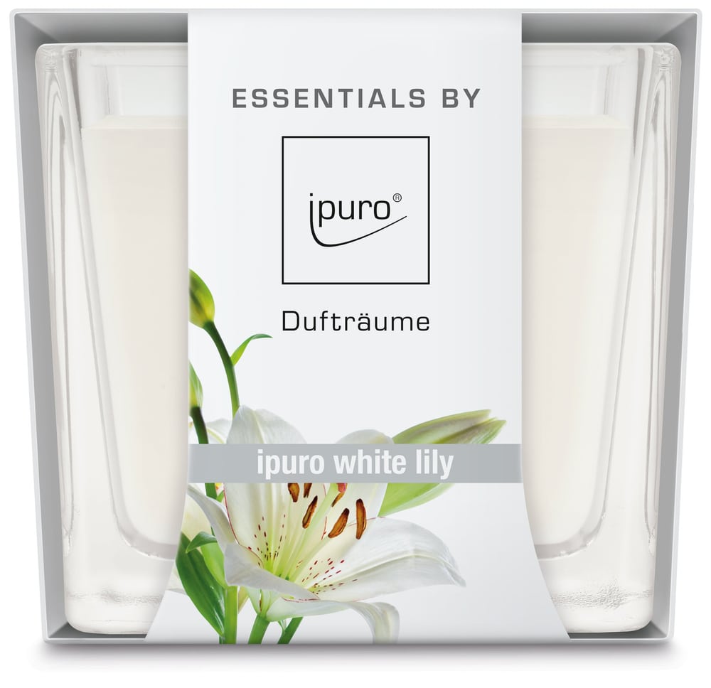 White lilly Bougie parfumée Ipuro 657189000005 Couleur Blanc Dimensions L: 7.5 cm x H: 7.5 cm Photo no. 1