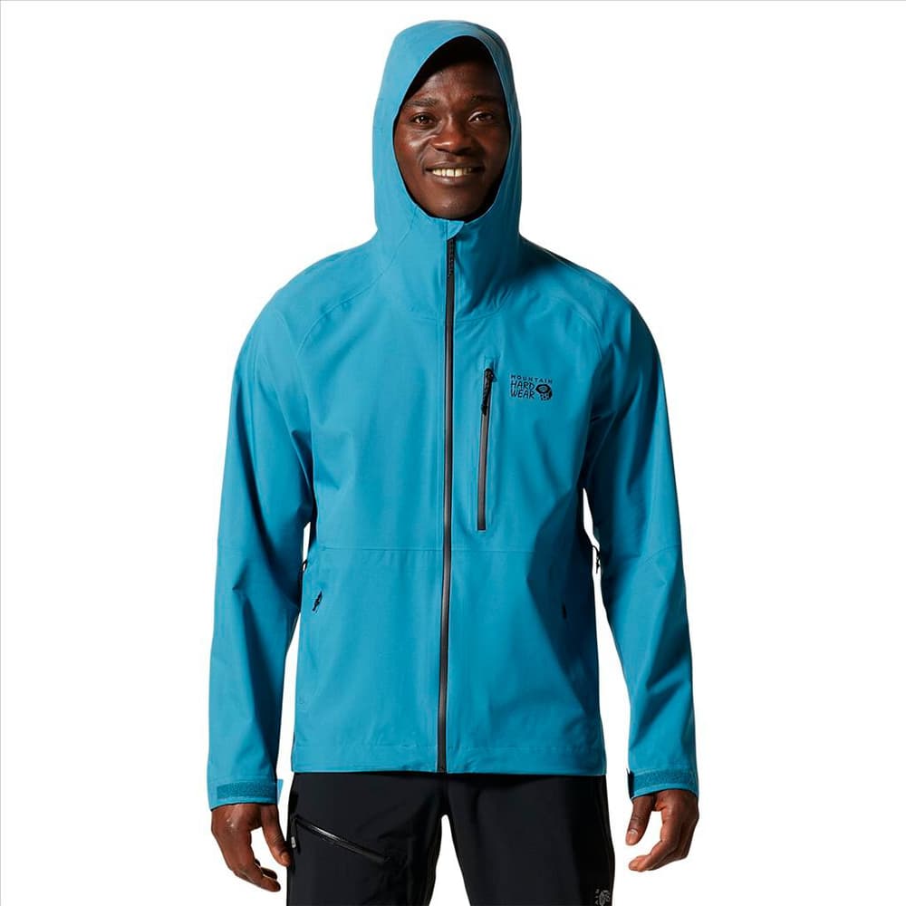M Stretch Ozonic Jacket Giacca da pioggia MOUNTAIN HARDWEAR 469646100542 Taglie L Colore azzurro N. figura 1
