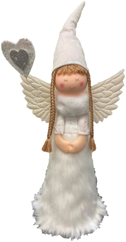 Aufsteller Engel stehend, Weiss Filz, 16x41 cm (DxH) Deko Figur Dameco 785302444462 Bild Nr. 1