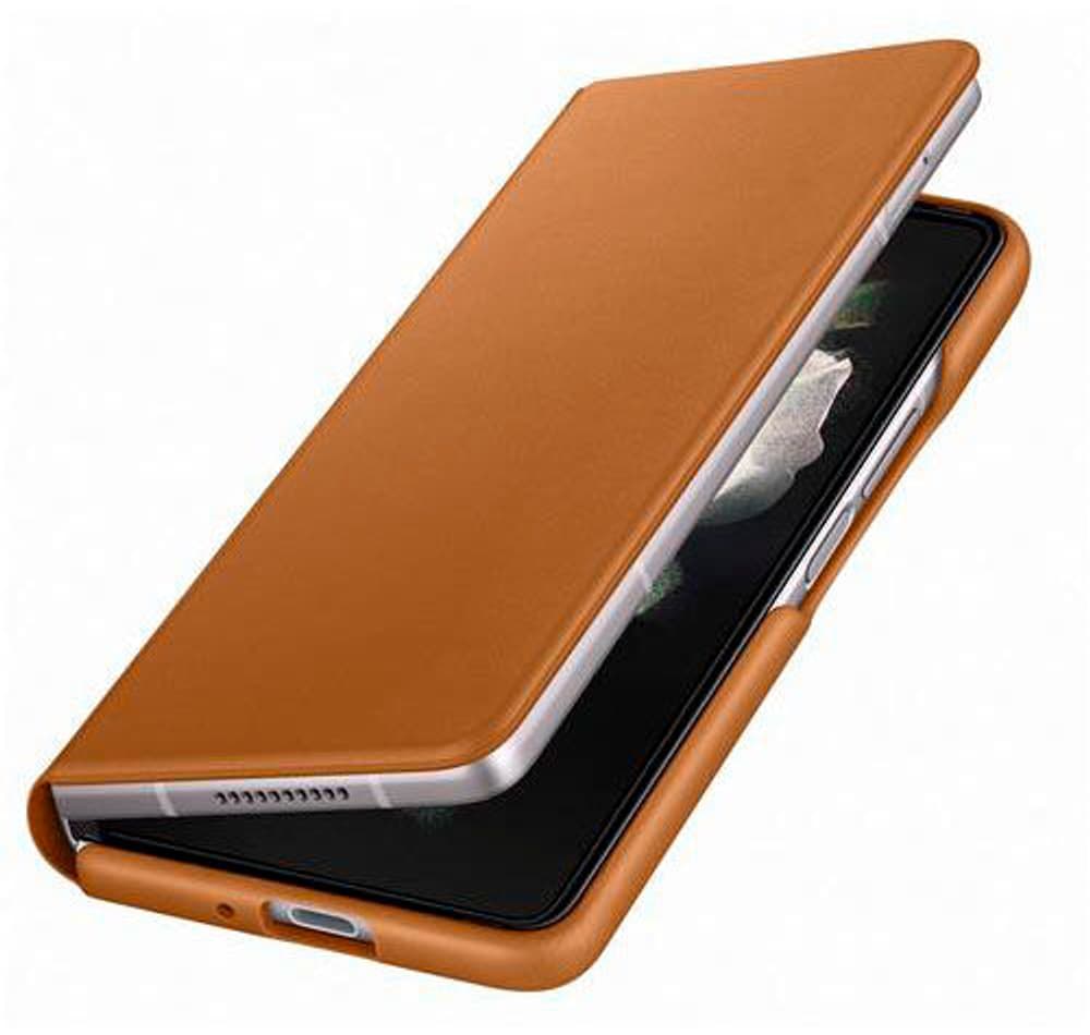 Galaxy Z Fold3 Leather Flip Cover Camel Coque smartphone Samsung 785300161658 Photo no. 1
