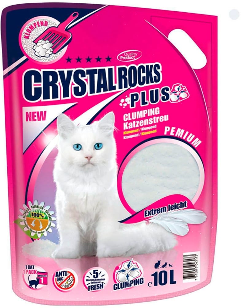Crystal Rocks Plus, Litière pour chats,10L Litière pour chats Crystal Rocks 785300192620 Photo no. 1
