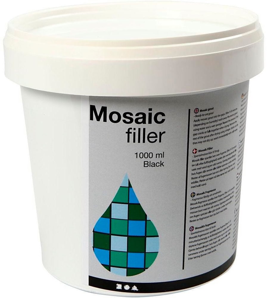 Fugenmasse für Mosaik 1000 ml Füller, Schwarz Fugenmedium Creativ Company 785302426730 Bild Nr. 1
