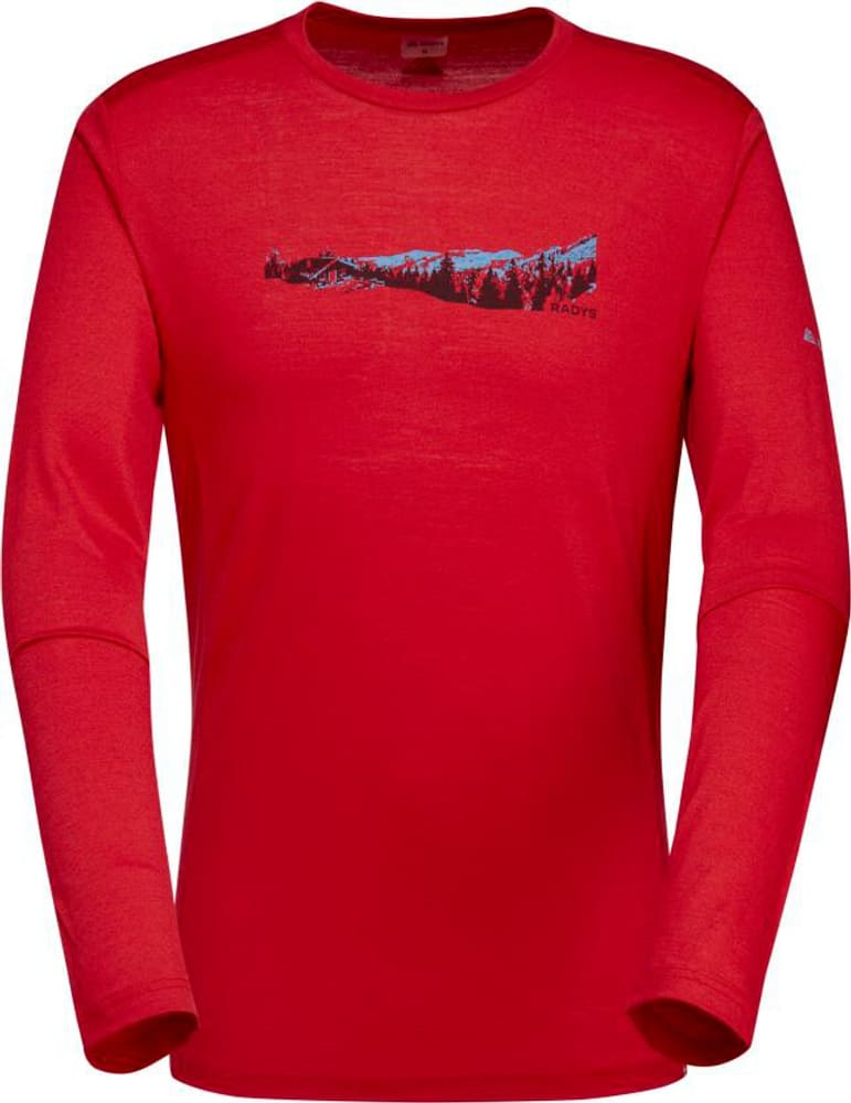 R5 Light Merino Shirt Long Maillot à manches longues RADYS 469417500633 Taille XL Couleur rouge foncé Photo no. 1