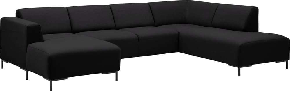 BROSCH Sofa U-Form 405872475220 Grösse B: 300.0 cm x T: 203.0 cm x H: 74.0 cm Farbe Schwarz Bild Nr. 1