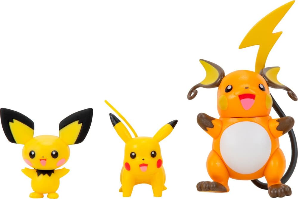 Pokémon Multipack Pichu, Pikachu + Raichu Merchandise Jazwares 785302414680 Bild Nr. 1