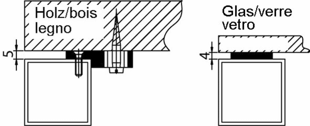 Kit di fissaggio per telai per tavoli Set di fissaggio Werkstarck 605925100000 N. figura 1