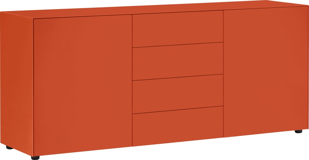 LUX Sideboard 400840800057 Grösse B: 180.0 cm x T: 46.0 cm x H: 74.5 cm Farbe Orange Bild Nr. 1