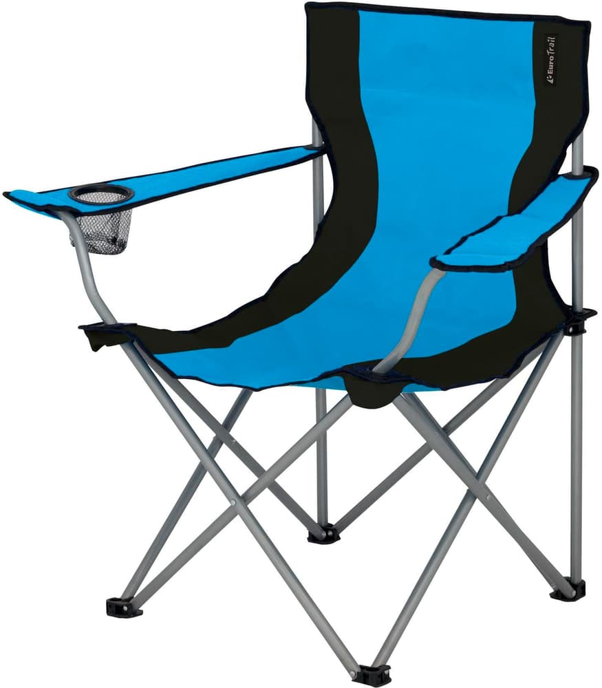 Chaise de camping Lausanne Bleu/Noir Chaise de camping Eurotrail 785302441231 Photo no. 1