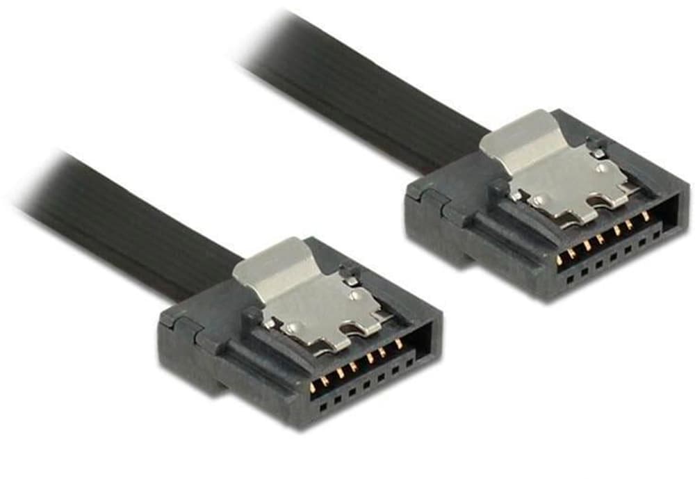 Câble SATA3 noir, clip, flexible, 10 Câble de données interne DeLock 785302406129 Photo no. 1