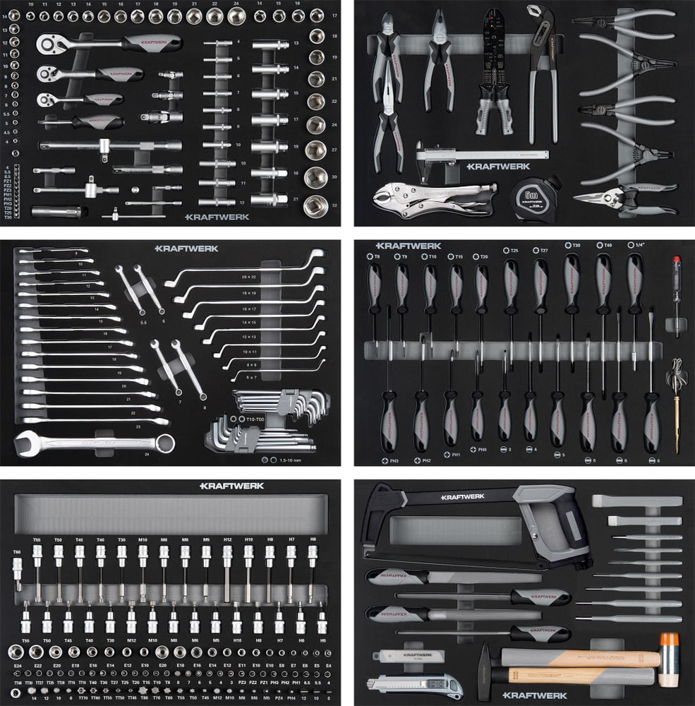 Werkzeug-Zusammenstellung EVA 301-tlg. Werkzeugkoffer KRAFTWERK 601340200000 Bild Nr. 1