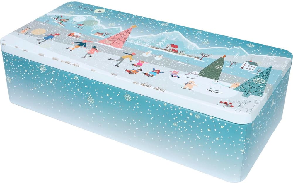 Gebäckdose XXL Winter Wonderla 40x20x9cm, Weissblech Gebäckdose Birkmann 785302444591 Bild Nr. 1