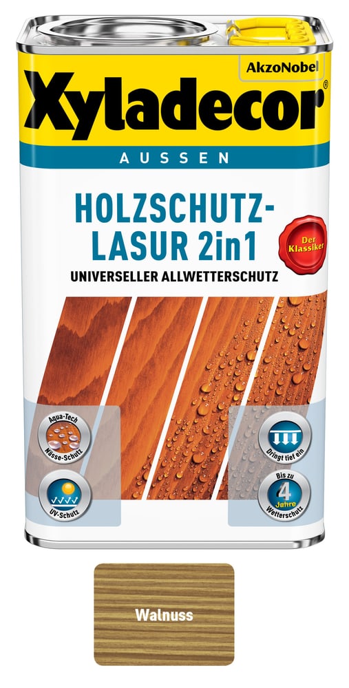 Velatura protettiva per legno Noce 2.5 l Vernice protettiva per legno XYLADECOR 661779400000 Colore Noce Contenuto 2.5 l N. figura 1